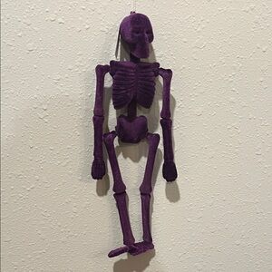 Purple Velvet Skeleton Hanging Decor